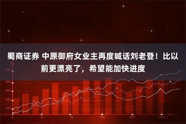 蜀商证券 中原御府女业主再度喊话刘老登！比以前更漂亮了，希望能加快进度